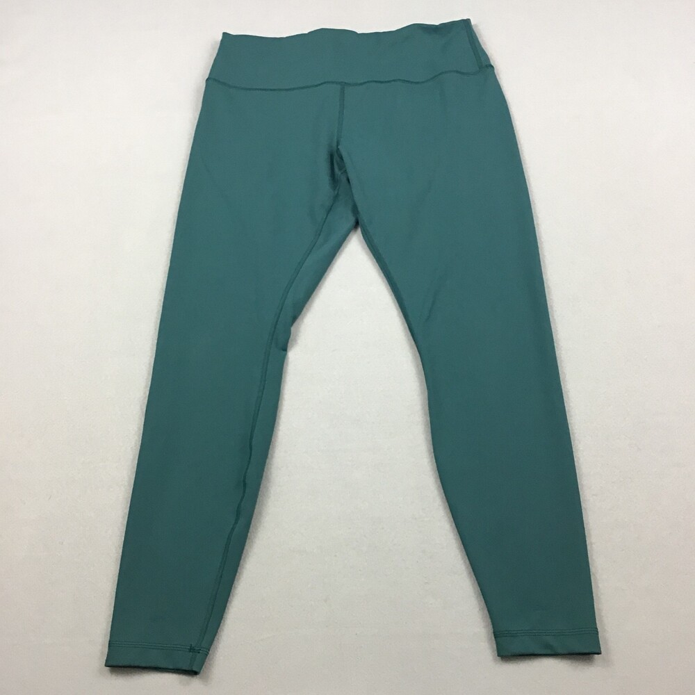 Lululemon Pants Women 14 Green Jasper Wunder Train High Rise Tight Gym Training